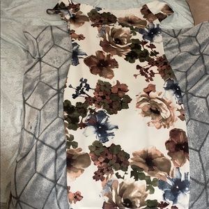 White floral tight dress!